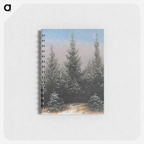 アートメモ帳-Fir Trees in the Snow - カスパー ダーヴィト フリードリヒ Memo.