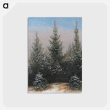 アートポストカード-Fir Trees in the Snow - カスパー ダーヴィト フリードリヒ Postcard.