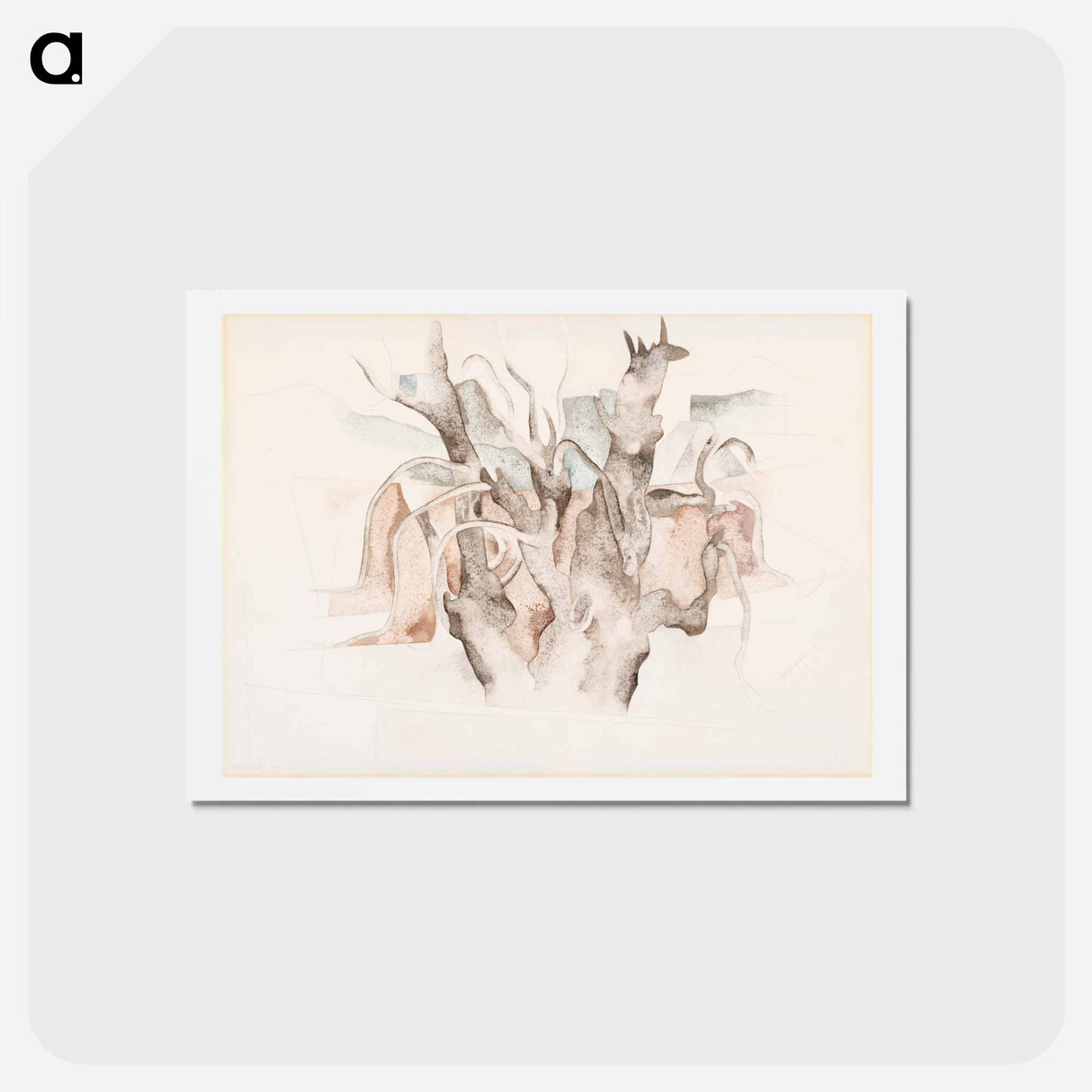 アートポストカード-Bermuda: Tree - チャールズ デムス Postcard.