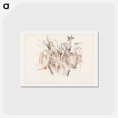 アートポストカード-Bermuda: Tree - チャールズ デムス Postcard.