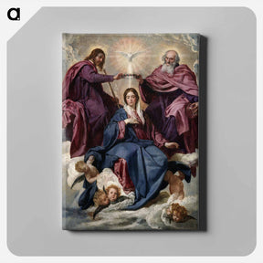 アートパネル-Coronation of the Virgin - ディエゴ ベラスケス Canvas.