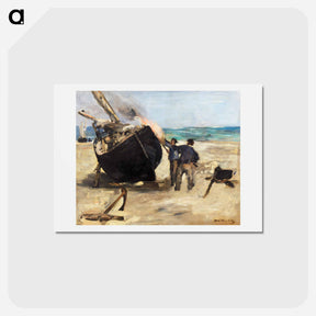 アートポストカード-Tarring the Boat - エドゥアール マネ Postcard.