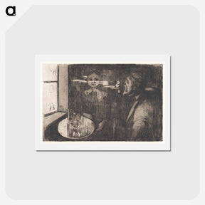 アートポストカード-Tête-á-Tête - エドヴァルド ムンク Postcard.