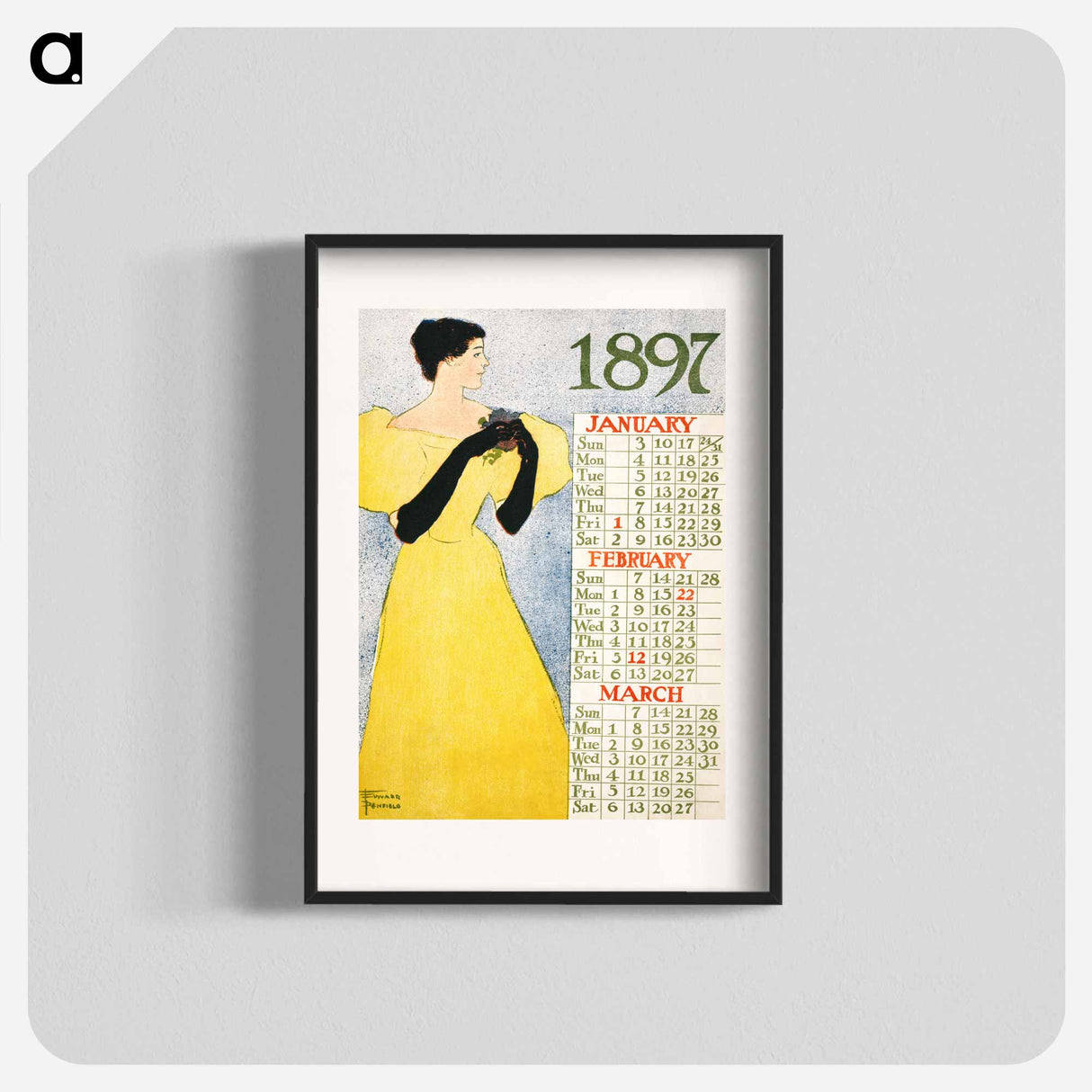 Calendar 1897 - Edward Penfield Poster.