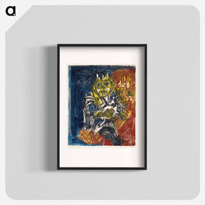 アートポスター-Woman with a Child and a Cat - エルンスト ルートヴィヒ キルヒナー Poster.