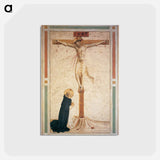 アートポストカード-Crucifixion with St. Dominic - フラ アンジェリコ Postcard.