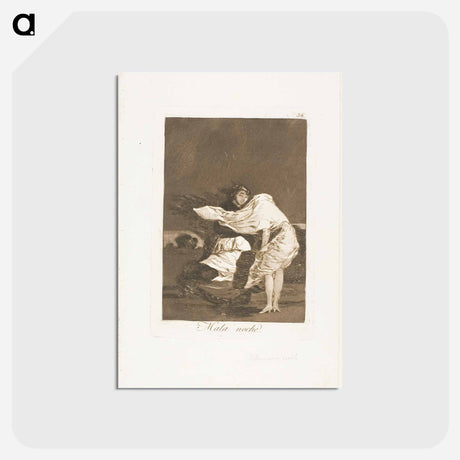 アートポストカード-A Bad Night - フランシスコ デ ゴヤ Postcard.