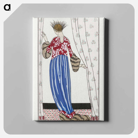 アートパネル-Costumes Parisiens, No. 71: Manteau de Théâtre - ジョージ バービエ Canvas.