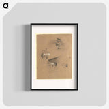 Studies for the "Audience Room in the Old Burgtheater" - グスタフ クリムト Poster.