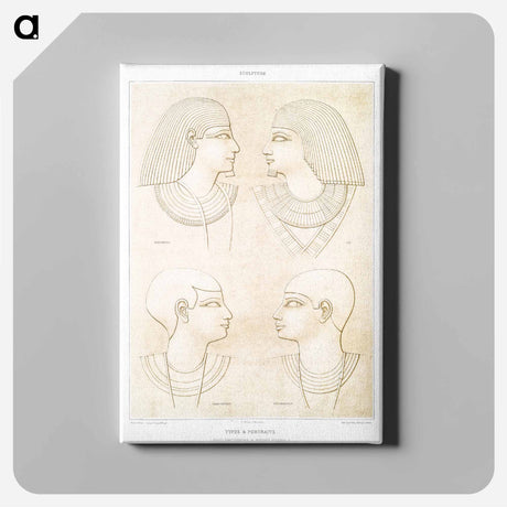 アートパネル-Egyptian Types & Portraits
 - エジプト美術史 Canvas.
