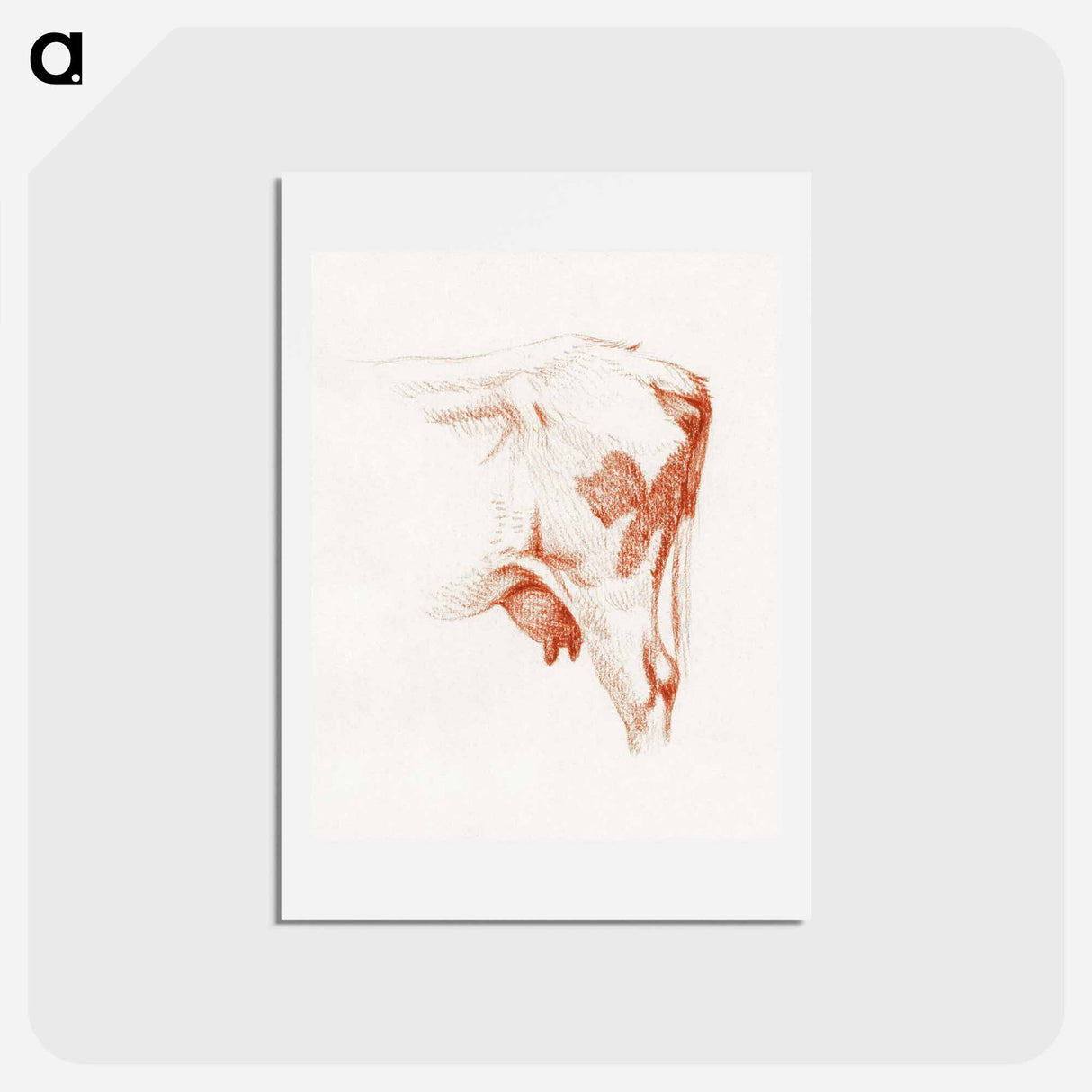 アートポストカード-Back legs of a cow - ジャン ベルナール Postcard.