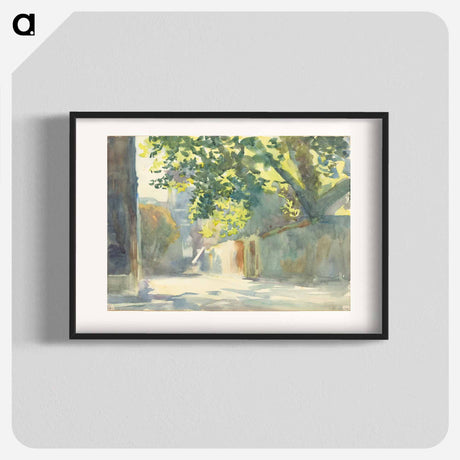 アートポスター-Sunlit Wall Under a Tree - ジョン シンガー サージェント Poster.