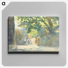 アートパネル-Sunlit Wall Under a Tree - ジョン シンガー サージェント Canvas.