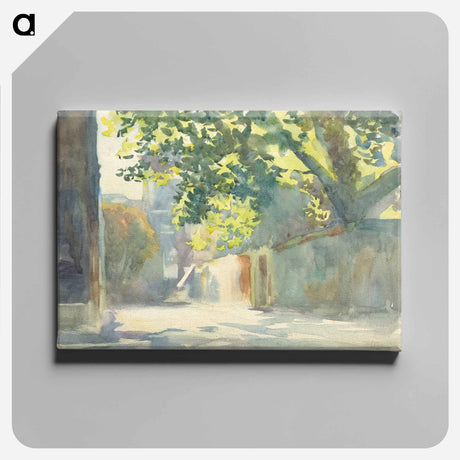 アートパネル-Sunlit Wall Under a Tree - ジョン シンガー サージェント Canvas.