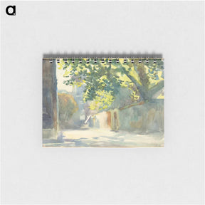アートメモ帳-Sunlit Wall Under a Tree - ジョン シンガー サージェント Memo.
