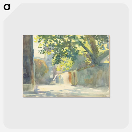 アートポストカード-Sunlit Wall Under a Tree - ジョン シンガー サージェント Postcard.