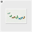 アートポストカード-Vintage butterfly - 神坂 雪佳 Postcard.