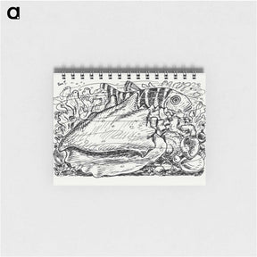 アートメモ帳-Fish and shell in the water - レオ ヘステル Memo.