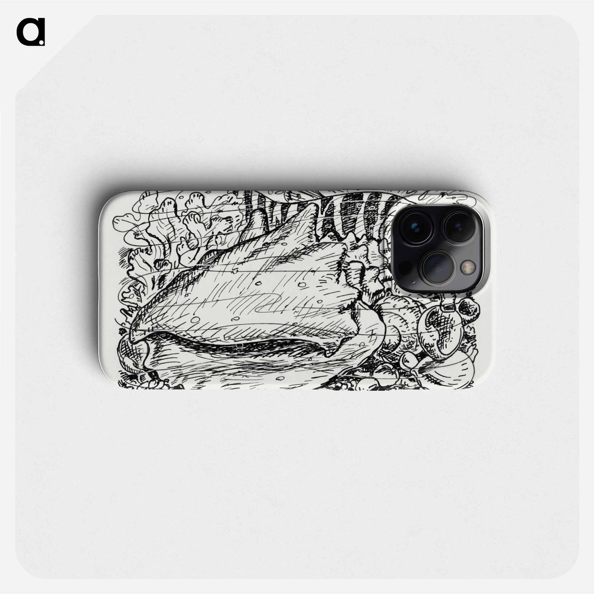 Fish and shell in the water - Leo Gerstel Phone Case.