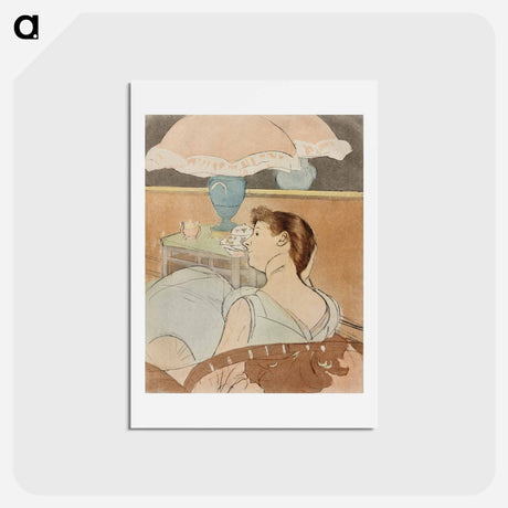 アートポストカード-The Lamp - メアリー カサット Postcard.
