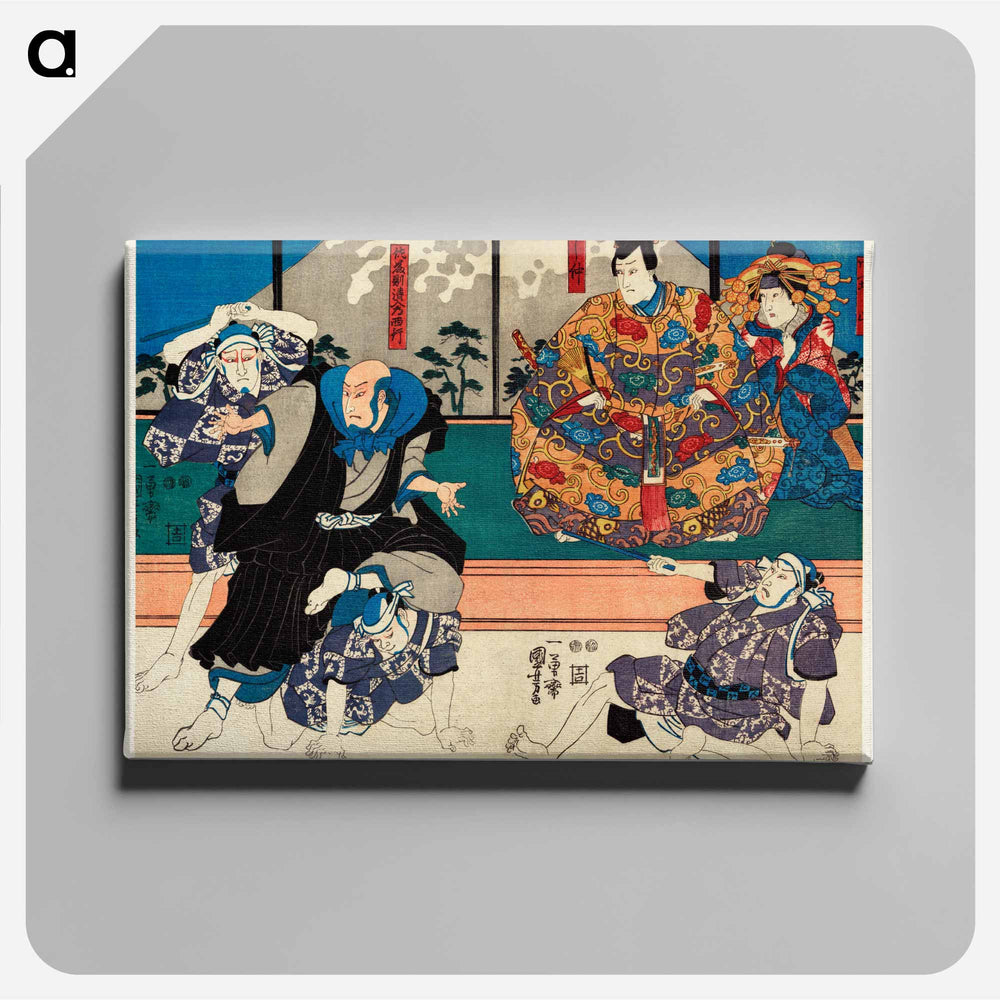 Sato Norikiyo Nyudo Saigo Yoshinaka - 歌川 国芳 Canvas.