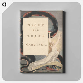 アートパネル-Young's Night Thoughts, Page 43, Night the Third, Narcissa - ウィリアム ブレイク Canvas.