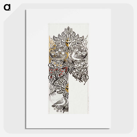 アートポスター-Dove and Rose - ウィリアム モリス Poster.