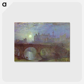 アートポストカード-Alnwick Castle, Northumberland - ウィリアム ターナー Postcard.