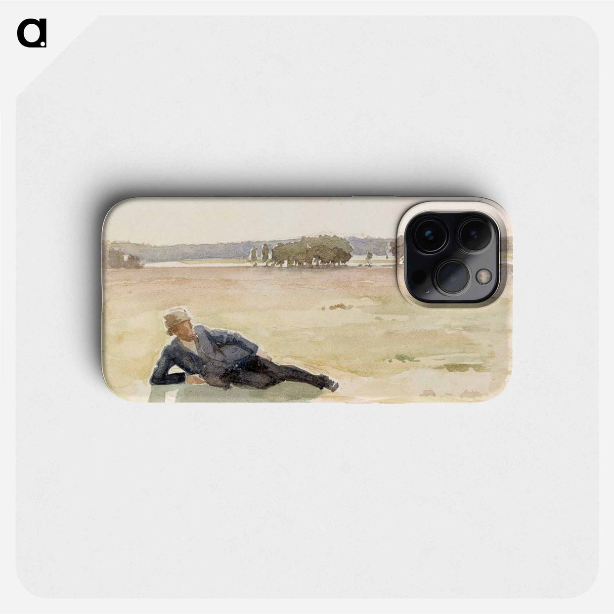 Niityllä loikoileva mies - アルバート エーデルフェルト Phone Case.