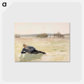 アートポストカード-Niityllä loikoileva mies - アルバート エーデルフェルト Postcard.