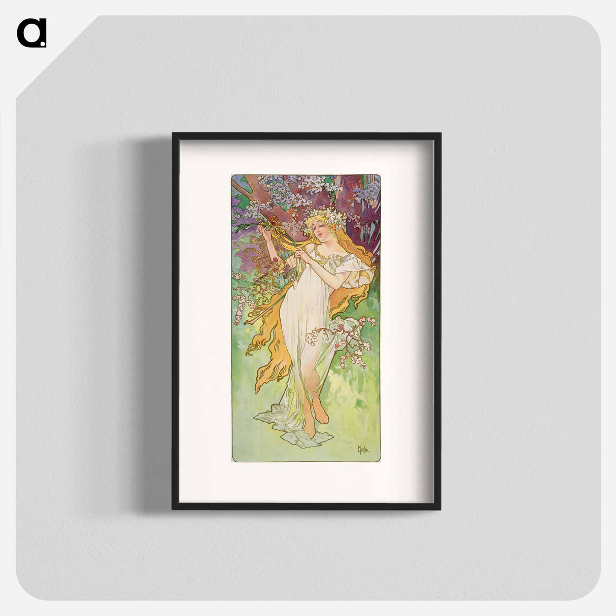 The Four Seasons "Spring" - アルフォンス ミュシャ Poster.