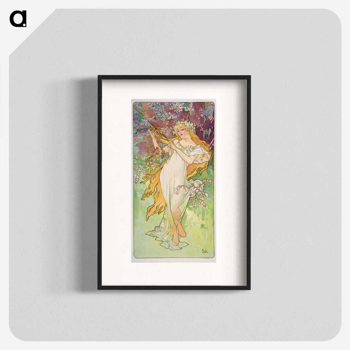 The Four Seasons "Spring" - Alphonse Mucha Poster.