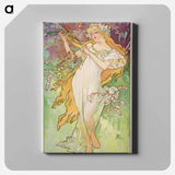 The Four Seasons "Spring" - Alphonse Mucha Canvas.