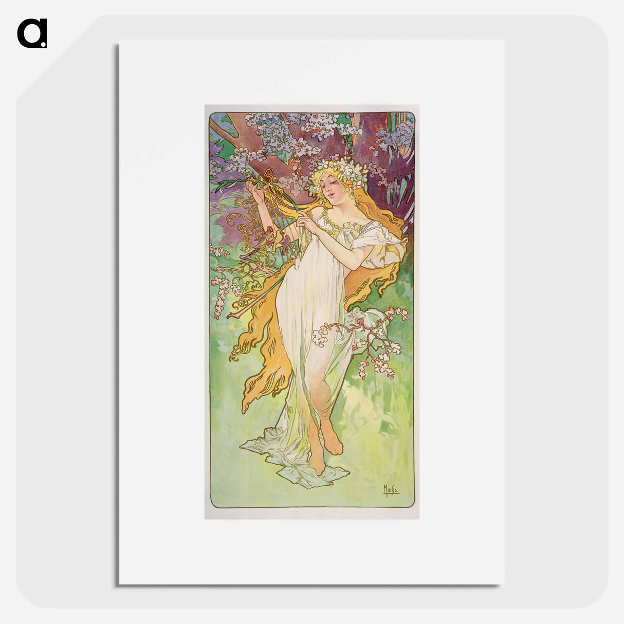 The Four Seasons "Spring" - Alphonse Mucha Poster.