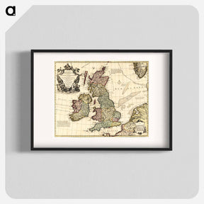 アートポスター-Les Isles Britanniques - アンティーク地図 Poster.