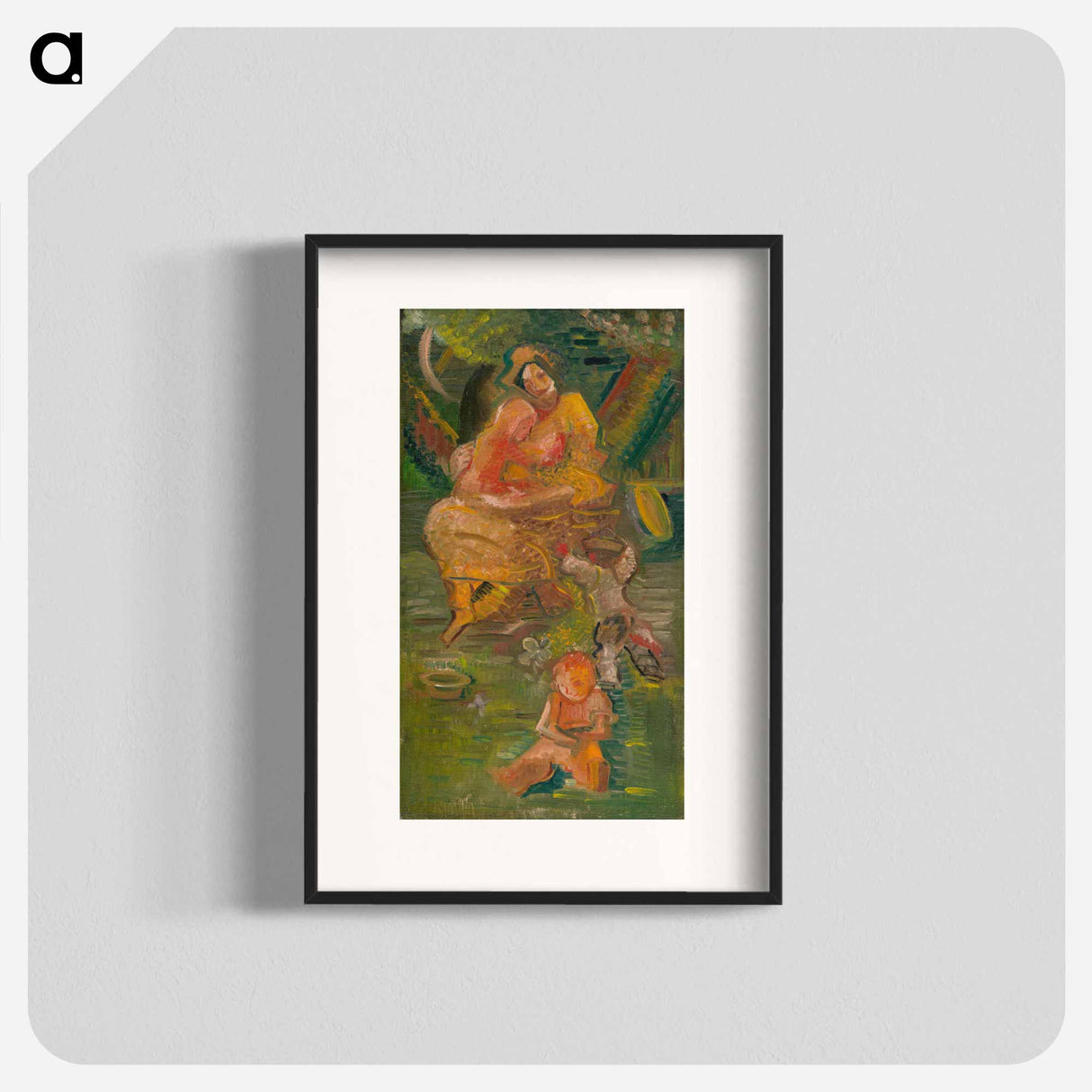 Mother with children - アーノルド ピーター ワイズ クビンチャン Poster.