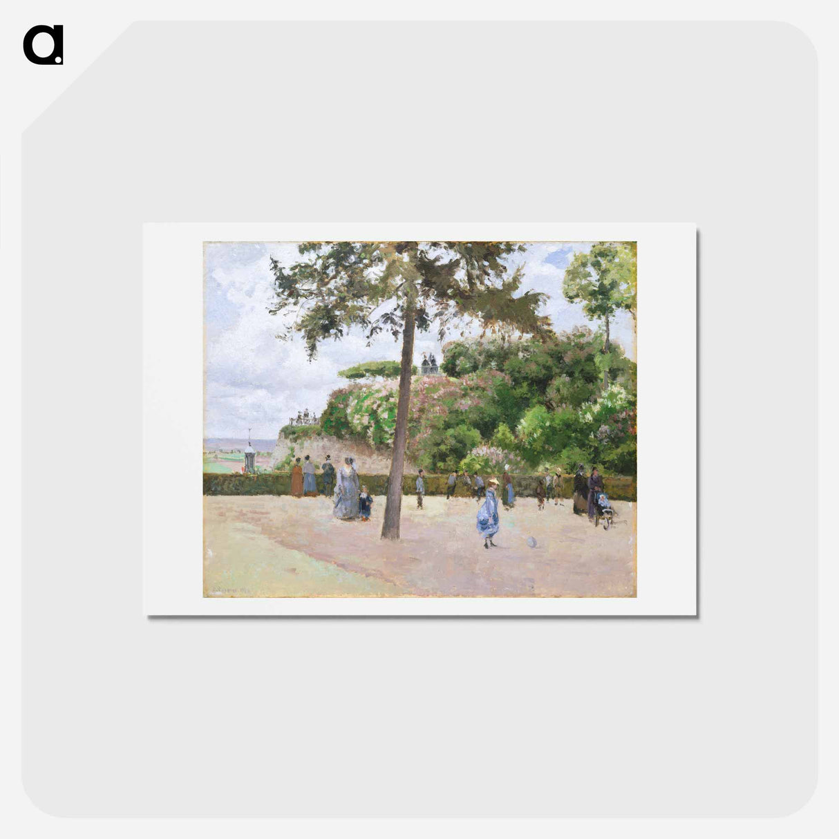アートポストカード-The Public Garden at Pontoise - カミーユ ピサロ Postcard.