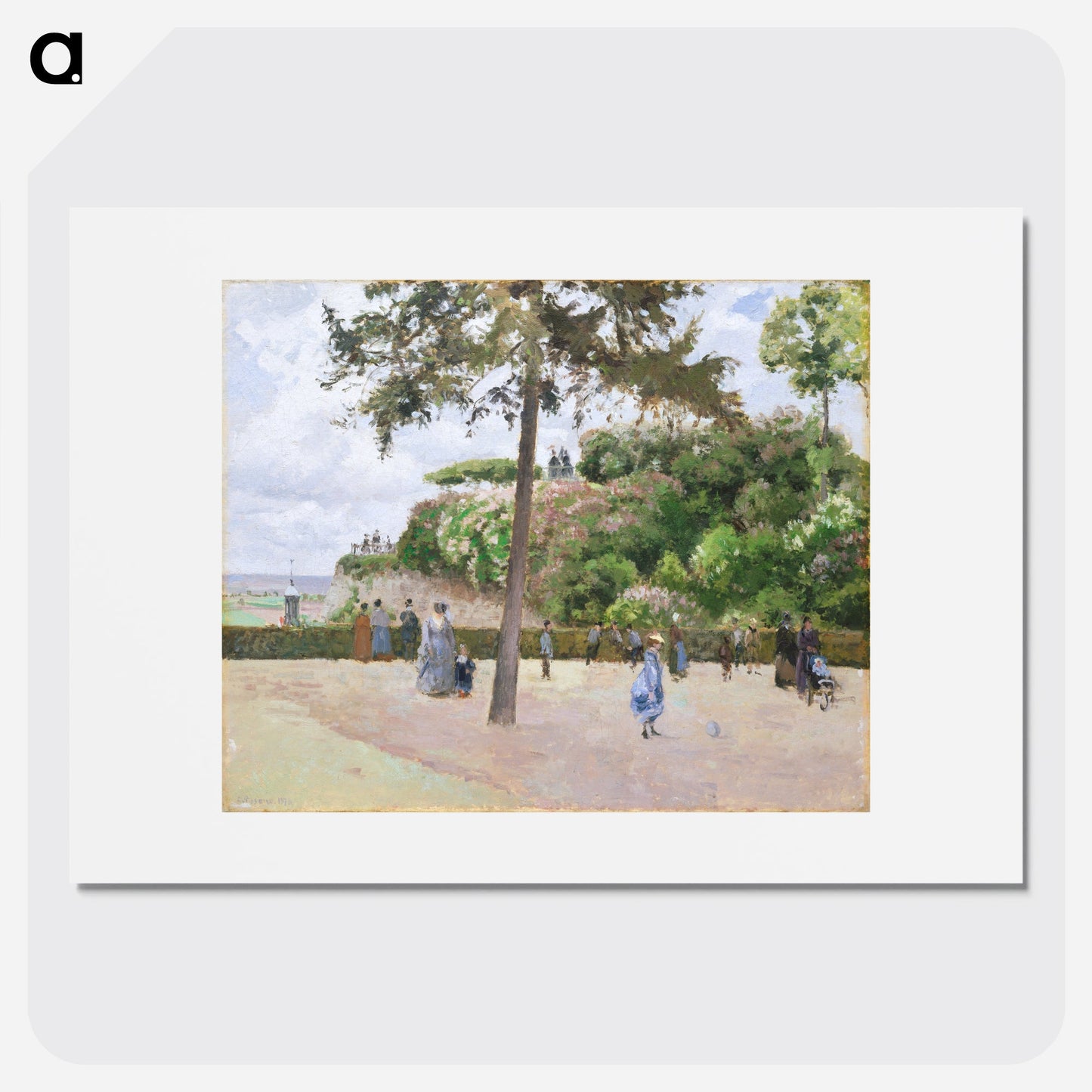 The Public Garden at Pontoise - カミーユ ピサロ Poster.
