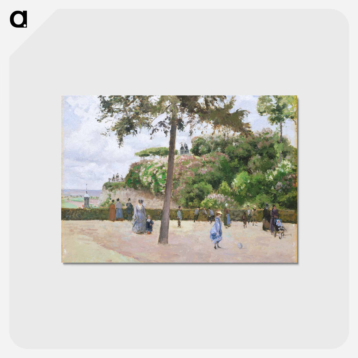 アートポストカード-The Public Garden at Pontoise - カミーユ ピサロ Postcard.