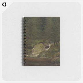 アートメモ帳-Pines at the waterfall - カスパー ダーヴィト フリードリヒ Memo.