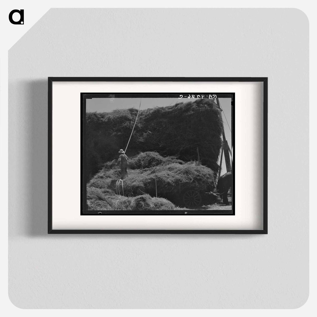 Untitled photo, possibly related to: The threshing of oats. Clayton, Indiana, south of Indianapolis - Dorothea Lange Poster.