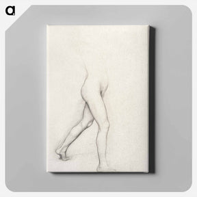 アートパネル-Study of a Girl's Legs for the painting "Young Spartans" - エドガー ドガ Canvas.