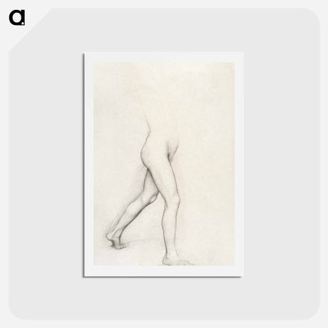アートポストカード-Study of a Girl's Legs for the painting "Young Spartans" - エドガー ドガ Postcard.