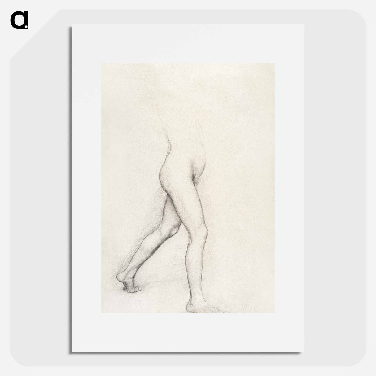 Study of a Girl's Legs for the painting "Young Spartans" - エドガー ドガ Poster.