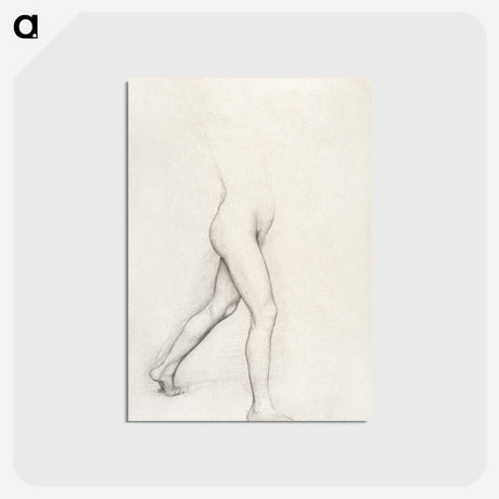 アートポストカード-Study of a Girl's Legs for the painting "Young Spartans" - エドガー ドガ Postcard.