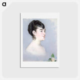 アートポストカード-Mademoiselle Isabelle Lemonnier - エドゥアール マネ Postcard.