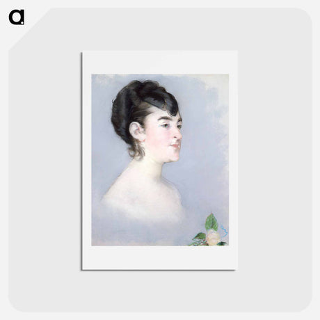 アートポストカード-Mademoiselle Isabelle Lemonnier - エドゥアール マネ Postcard.