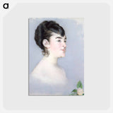 アートポストカード-Mademoiselle Isabelle Lemonnier - エドゥアール マネ Postcard.