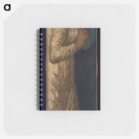 アートメモ帳-Cupid and Psyche - Palace Green Murals - Psyche gazes in despair at Cupid flying away into the Night - エドワード バーン ジョーンズ Memo.
