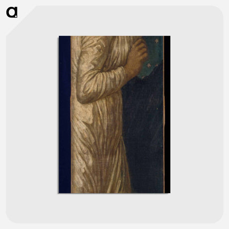 アートポストカード-Cupid and Psyche - Palace Green Murals - Psyche gazes in despair at Cupid flying away into the Night - エドワード バーン ジョーンズ Postcard.